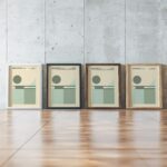 0151 bauhaus23 green 3x4 framed posters mockup