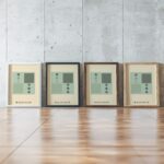 0158 bauhaus24 green 3x4 framed posters mockup