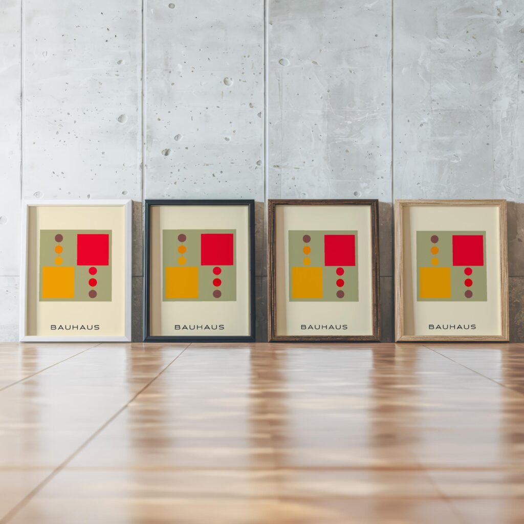 0162 bauhaus24 summer 3x4 framed posters mockup