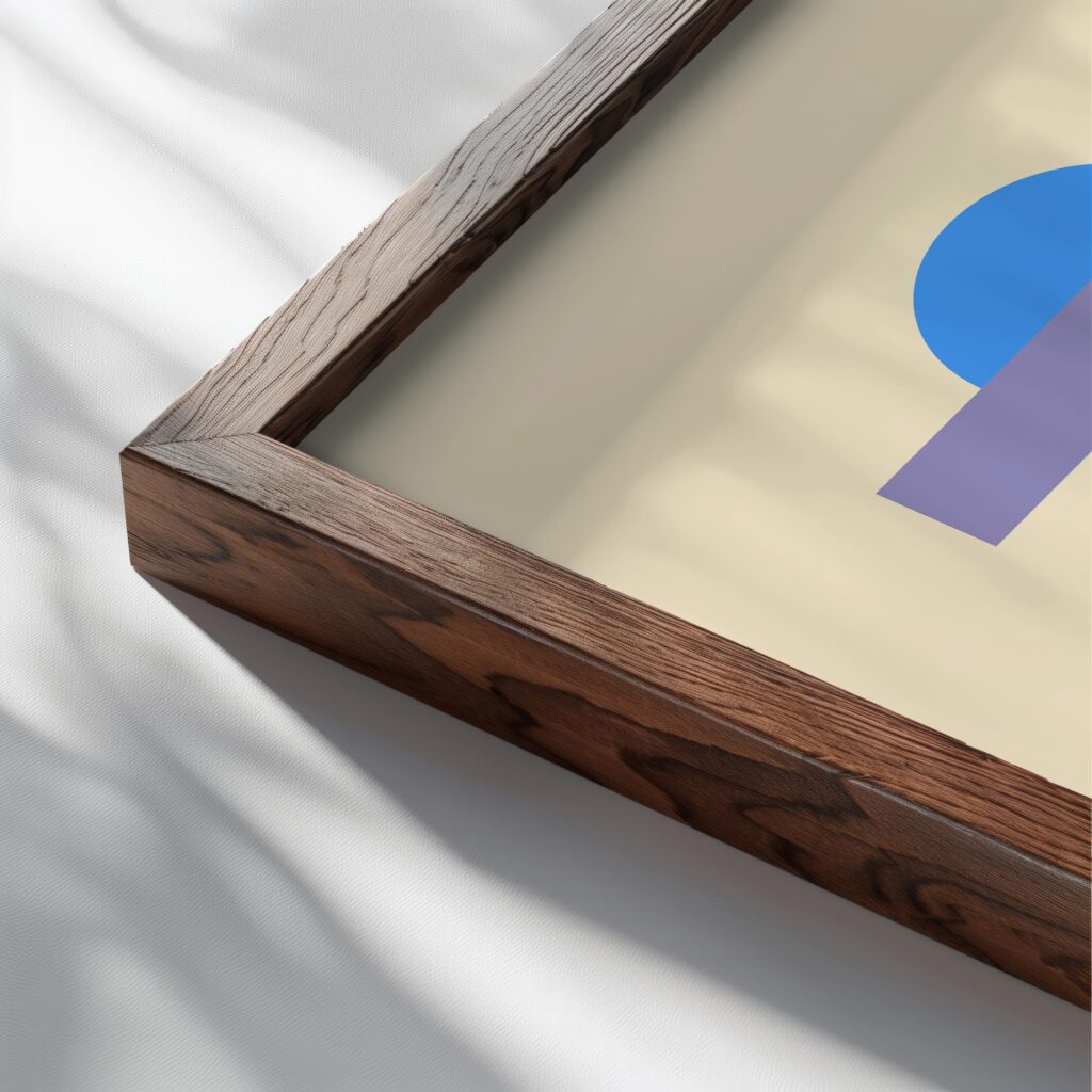 0178 bauhaus27 blue 3x4 close up dark wood mockup