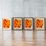 0185 bauhaus27 orange ISO framed posters mockup