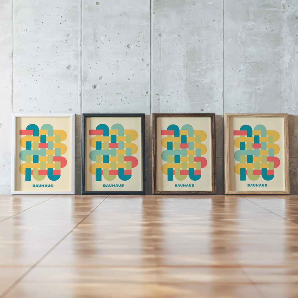 0188 bauhaus27 spring ISO framed posters mockup