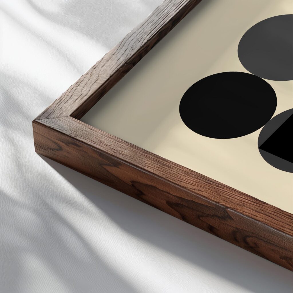 0191 bauhaus28 black 3x4 close up dark wood mockup