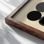 0191 bauhaus28 black 3x4 close up dark wood mockup