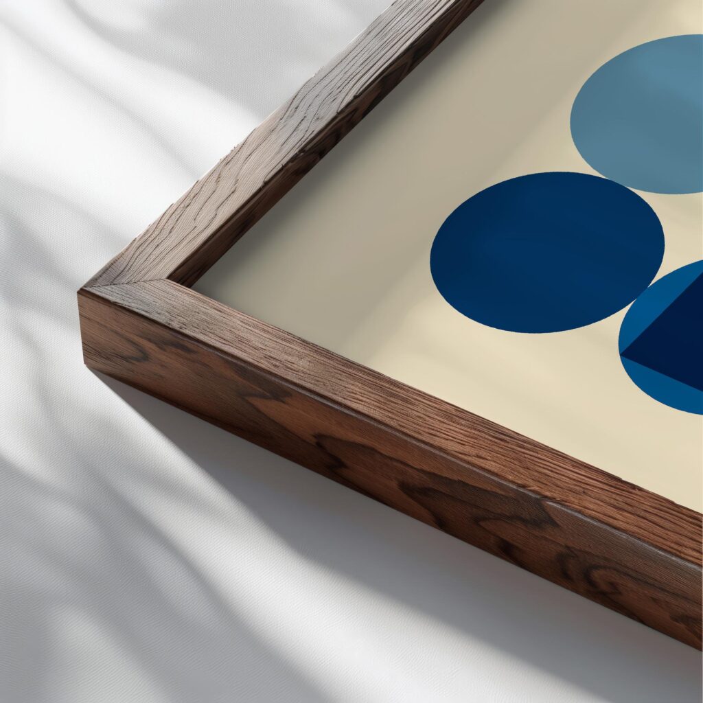 0192 bauhaus28 blue 3x4 close up dark wood mockup