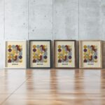 0193 bauhaus28 earth tones 3x4 framed posters mockup