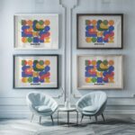 0200 bauhaus28 primarycolors 3x4 horizontal framed posters mockup