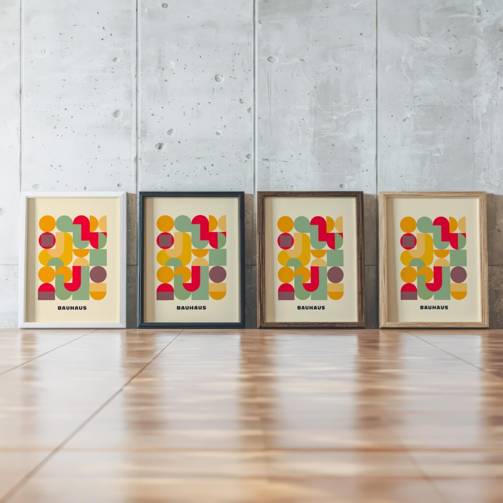 0202 bauhaus28 summer 3x4 framed posters mockup