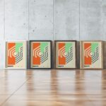 0216 bauhaus30 summer 3x4 framed posters mockup