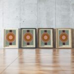 0218 bauhaus31 earth tones 3x4 framed posters mockup