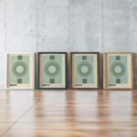 0219 bauhaus31 green 3x4 framed posters mockup