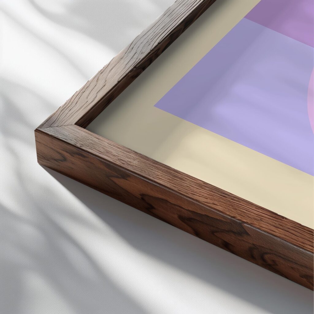 0222 bauhaus31 pink 3x4 close up dark wood mockup
