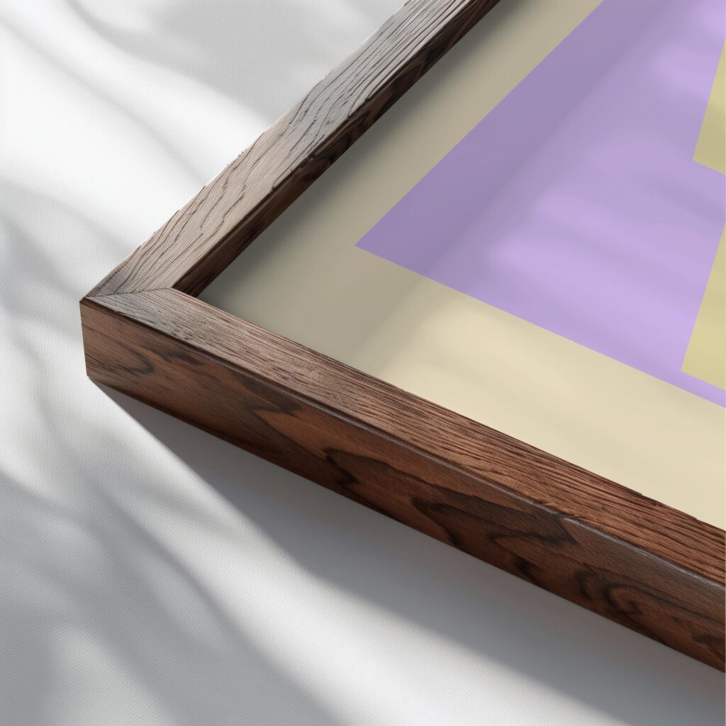 0236 bauhaus33 pink 3x4 close up dark wood mockup