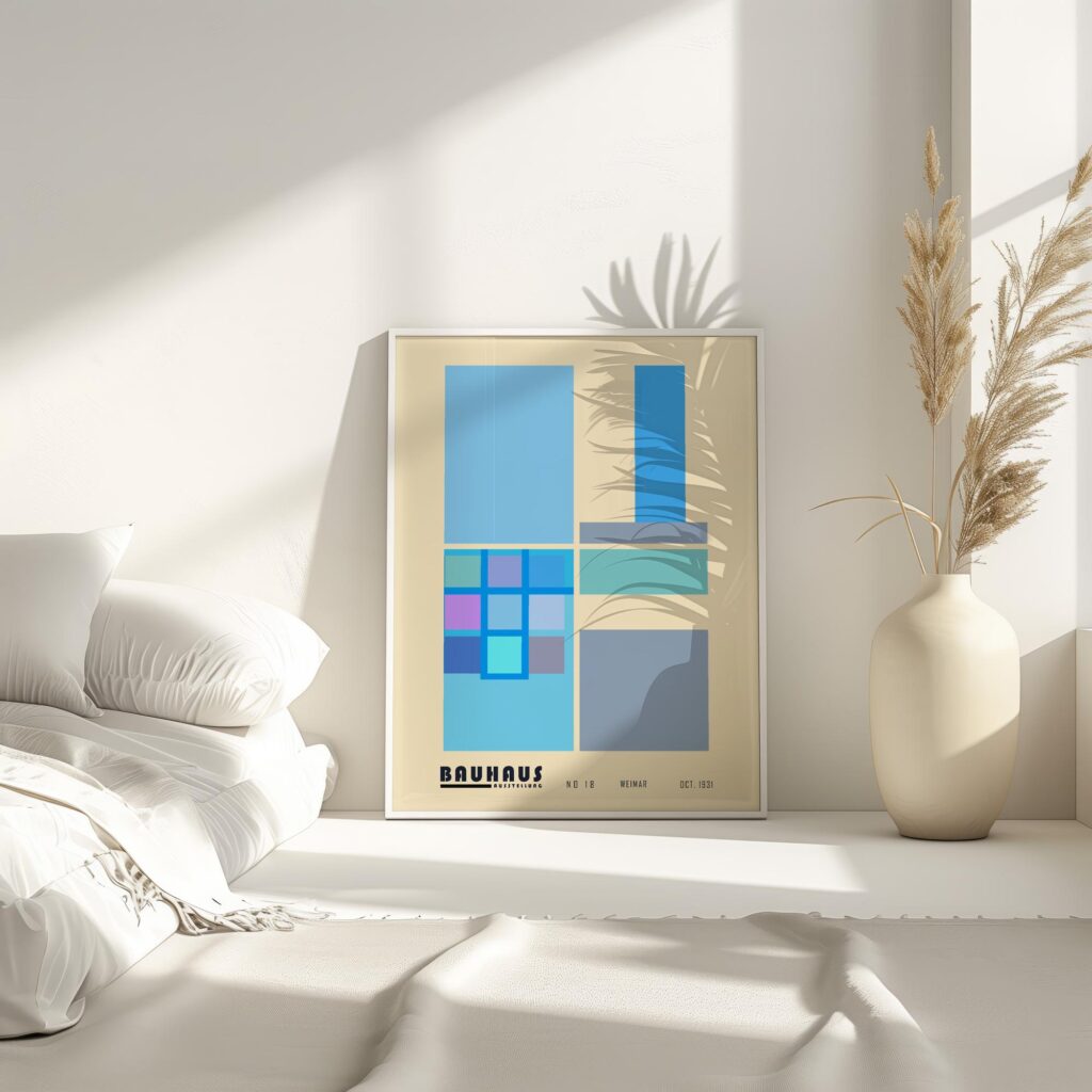 0238 bauhaus34 blue 3x4 4 mockup