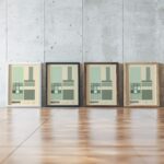0240 bauhaus34 green 3x4 framed posters mockup