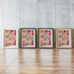 0248 bauhaus35 muted 3x4 framed posters mockup