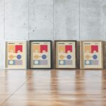 0262 bauhaus37 muted 3x4 framed posters mockup
