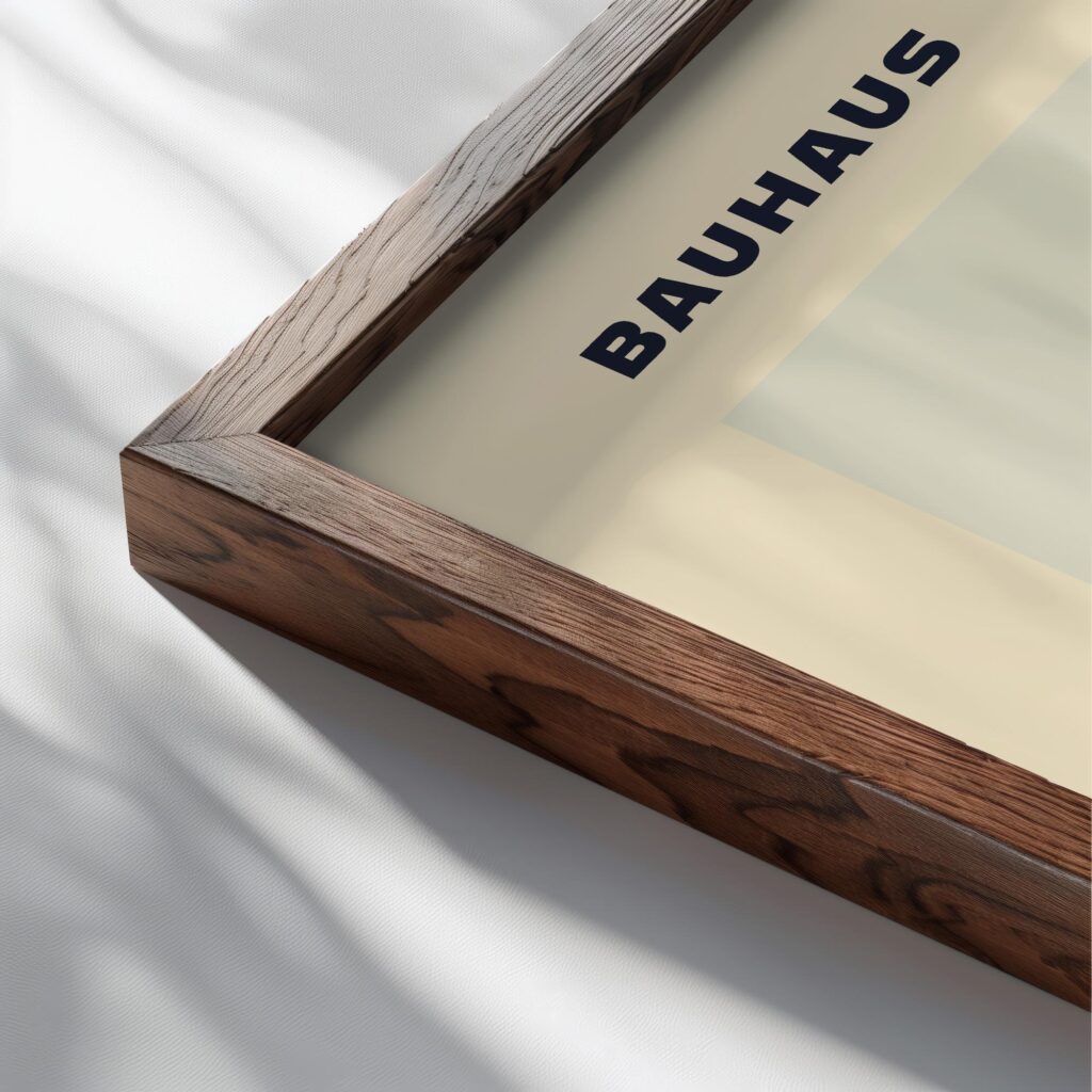 0264 bauhaus37 pink 3x4 close up dark wood mockup