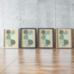 0268 bauhaus38 green 3x4 framed posters mockup