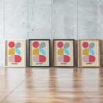 0269 bauhaus38 muted 3x4 framed posters mockup