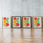 0272 bauhaus38 summer 3x4 framed posters mockup