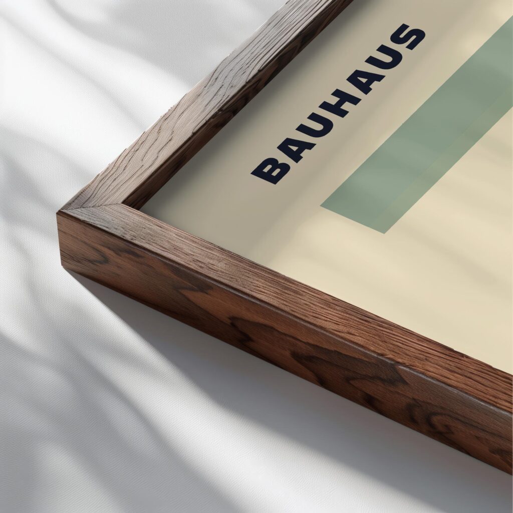 0282 bauhaus40 green 3x4 close up dark wood mockup