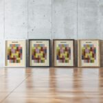 0288 bauhaus41 earth tones 3x4 framed posters mockup