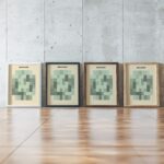 0289 bauhaus41 green 3x4 framed posters mockup