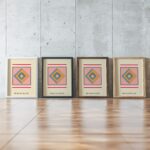 0297 bauhaus42 muted 3x4 framed posters mockup