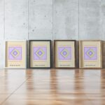 0299 bauhaus42 pink 3x4 framed posters mockup