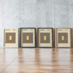 0302 bauhaus43 earth tones 3x4 framed posters mockup