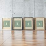 0303 bauhaus43 green 3x4 framed posters mockup