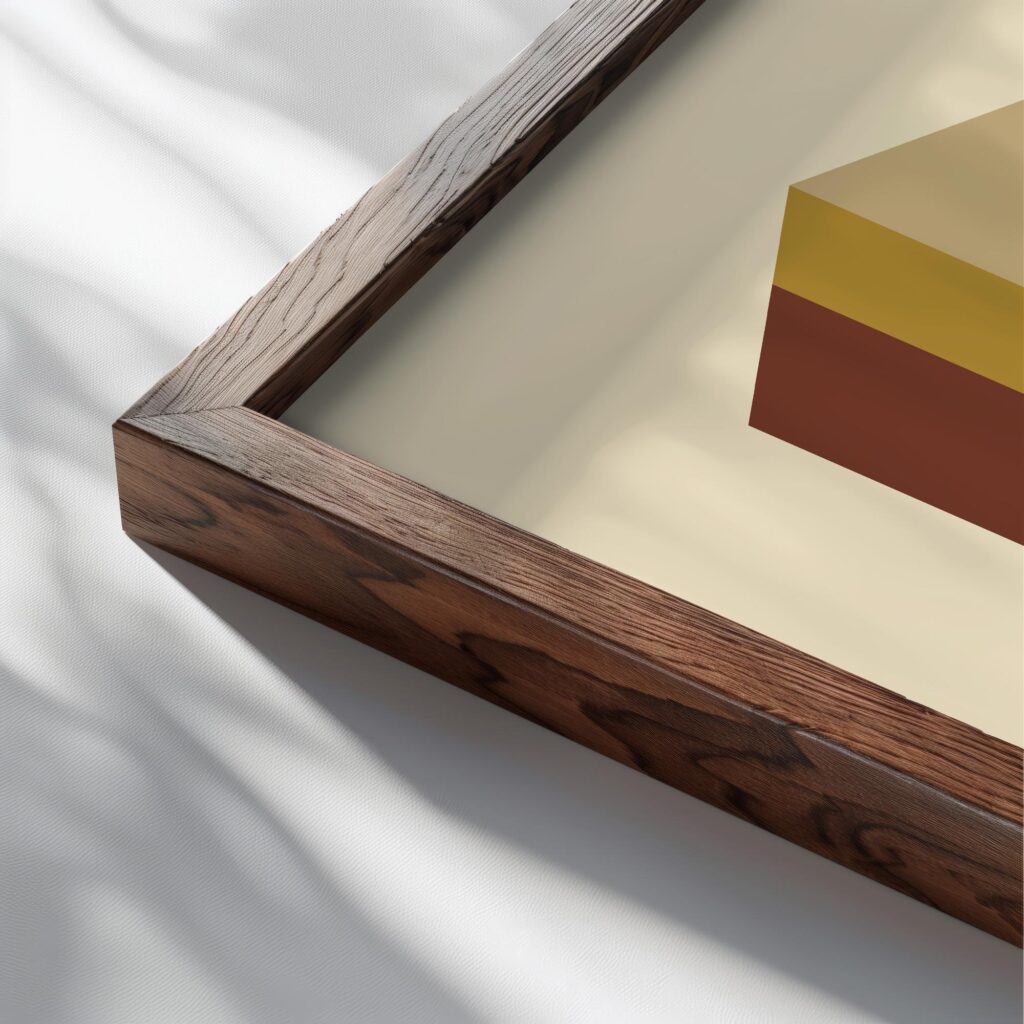0309 bauhaus44 earth tones 3x4 close up dark wood mockup