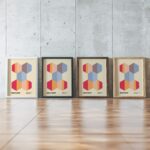 0311 bauhaus44 muted 3x4 framed posters mockup