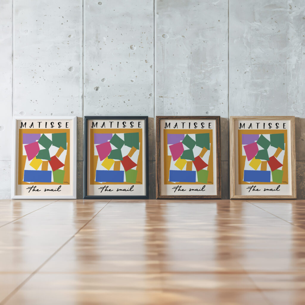 0827 henri matisse the snail 1953.svg mockup0 v3 framed posters mockup