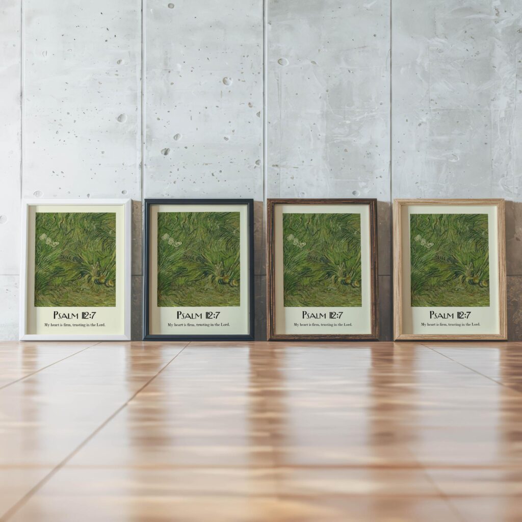 11 Psalm 112 7 framed posters mockup