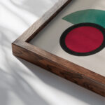 11 tableux et 7 poemes 1945 Wassily Kandinsky close up dark wood mockup