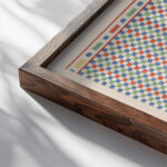 11. Plafond du Tombeau Damenemant n° 58 12. Plafond du Tombeau Damenheb n° 90 1911 Gustave Jequier close up dark wood mockup