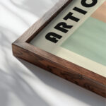 14 artichoke bauhaus 3x4 close up dark wood mockup