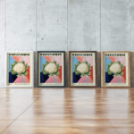 16 cauliflower bauhaus 3x4 framed posters mockup