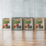 17 radish bauhaus 3x4 framed posters mockup