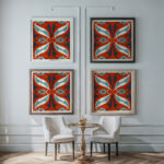 18 plates of ornamental tiles from the Afghan Boundary Commission Pl 07 1884 Afghan Boundary Commission framed posters mockup