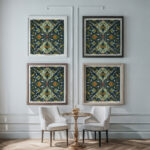 18 plates of ornamental tiles from the Afghan Boundary Commission Pl 10 1884 Afghan Boundary Commission framed posters mockup