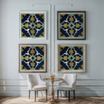 18 plates of ornamental tiles from the Afghan Boundary Commission Pl 13 1884 Afghan Boundary Commission framed posters mockup