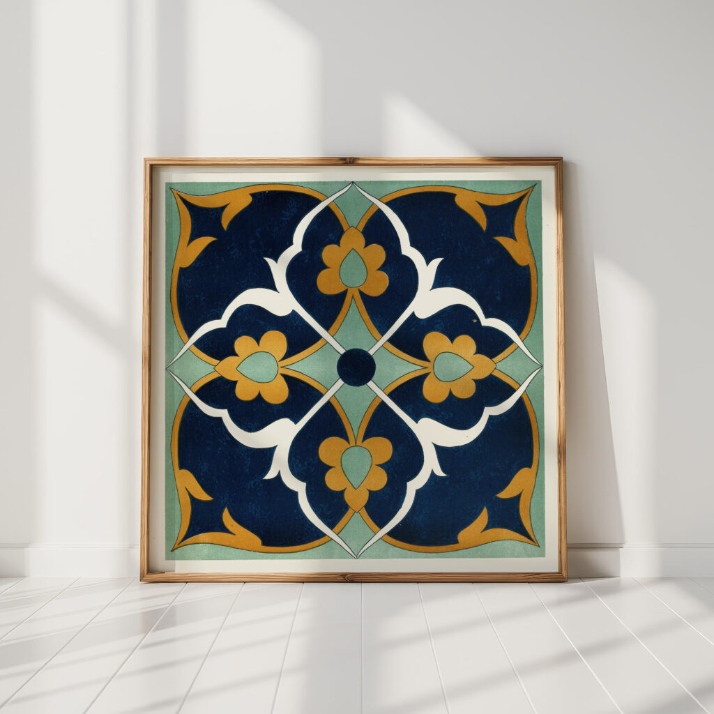18 plates of ornamental tiles from the afghan boundary commission pl 13 1884 afghan boundary commission high quality print