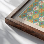 18. Plafond du Tombeau de Hapousenb n° 67 19. Plafond du Tombeau Damenemheb n° 85 1911 Gustave Jequier close up dark wood mockup