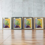 2 basil bauhaus 3x4 framed posters mockup
