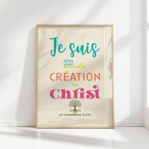 2 corinthians 517 french bible christian affirmation print