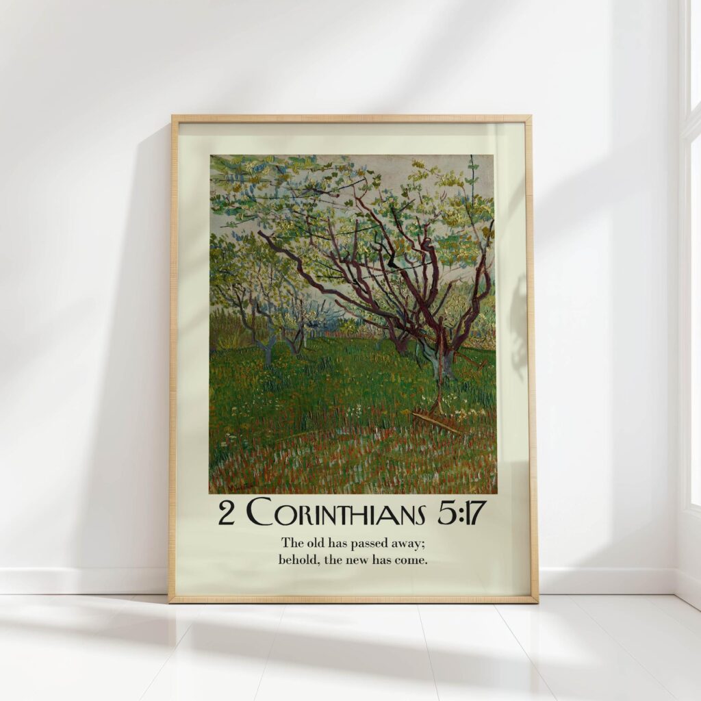 2 corinthians 517 springtime landscape print