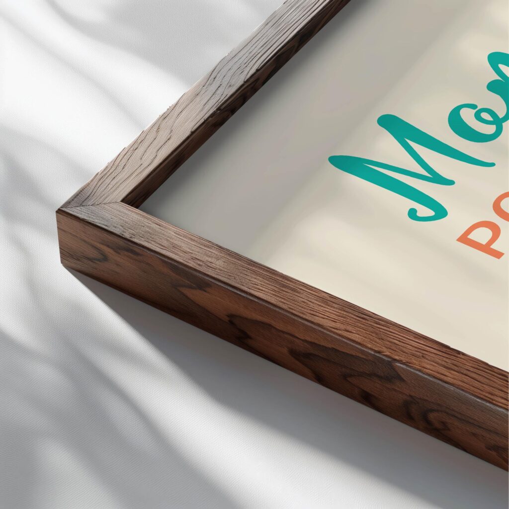 20 Mes besoins sont combles selon sa richesse en gloire close up dark wood mockup